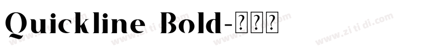 Quickline Bold字体转换